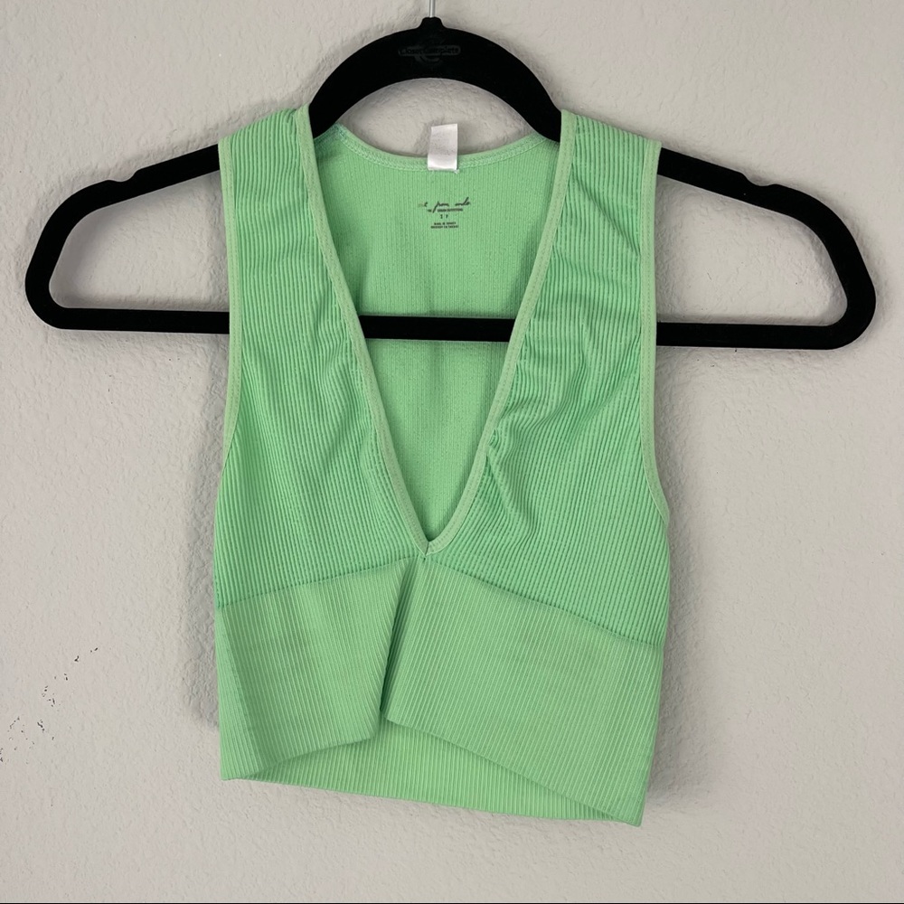 Seamless plunge crop top